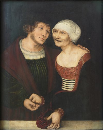 Young Man and Old Woman by Lucas Cranach the Elder